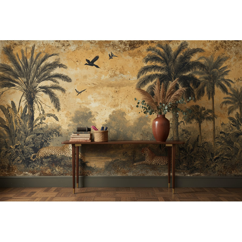 Papier peint oiseaux tropicaux tropicaux, 140 po L x 108 po L