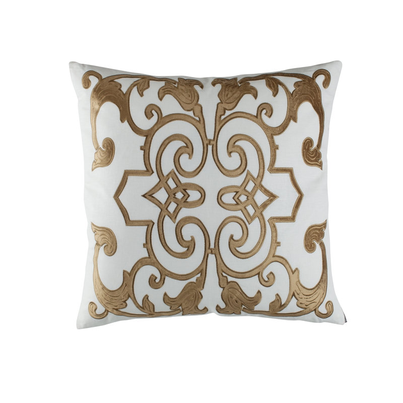 Mozart Linen Square Pillow Cover & Insert, 20" x 36", Straw