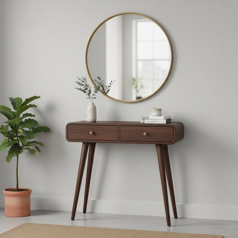 80cm Solid Wood Console Table