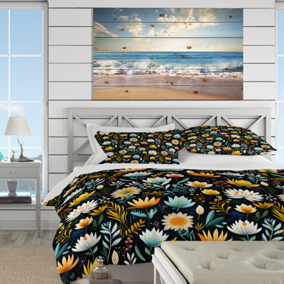 Mindfulness Sanctuary Mediation I Box Stitch Floral Duvet Cover