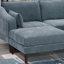 Moderne magnifique ensemble de chaises modulaires modulaires en tissu minéral 6 pièces Morgan