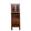 Bureau de bureau en noyer avec option de rangement pliable - tablette et tiroir
