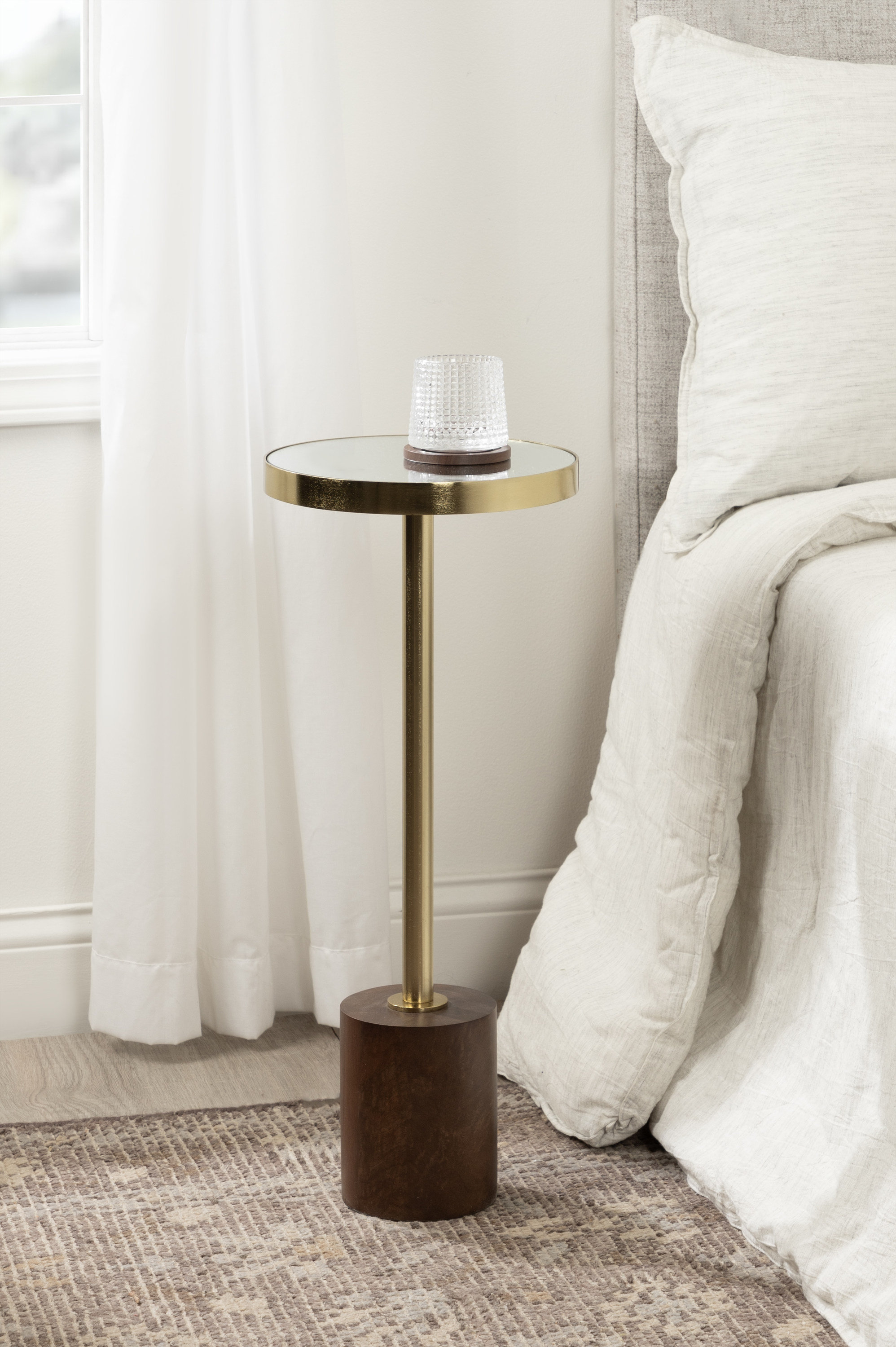 Mercer41 Ivy Bronx Hescott Mirrored Drink Table 10X10x24 - Wayfair Canada