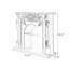 White Solid Wood Freestanding Fireplace
