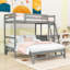 Twin Over Full Bunk Bed With Desk And Drawers,Ladder-1025176744