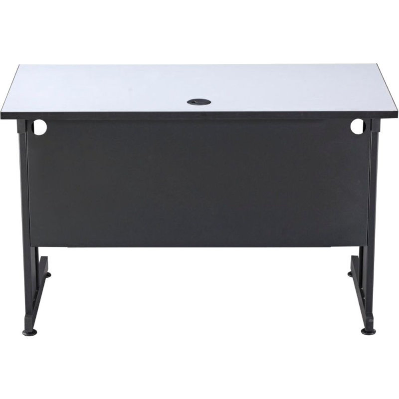 Interion 36" Gray Laminate Desk with Black Steel Frame
