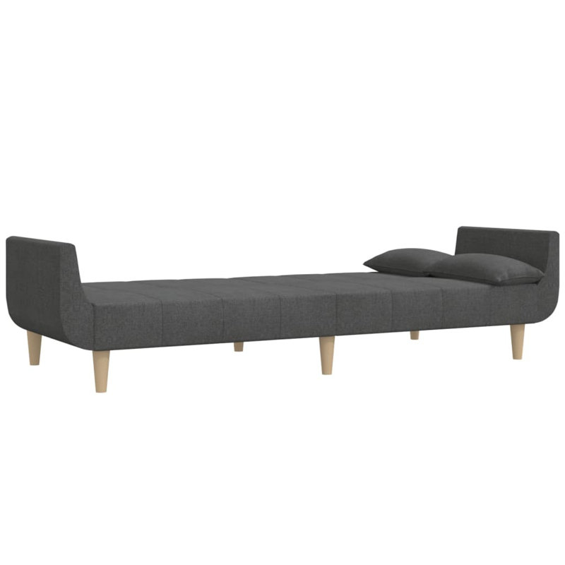 Upholstered 86.6'' Sofa, Dark Gray Polyester