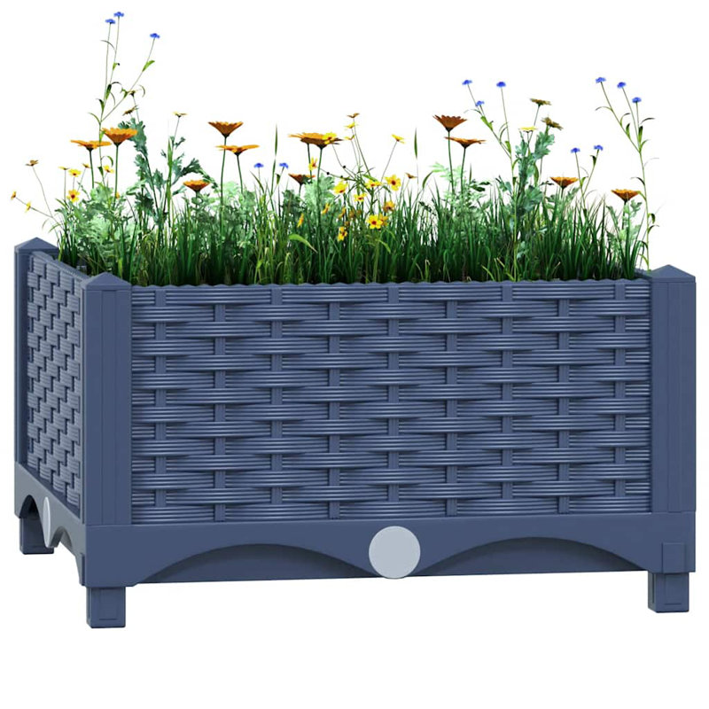 Roodhouse Raised Garden Bed, Blue Grey, 23cm H x 40cm W x 40cm D