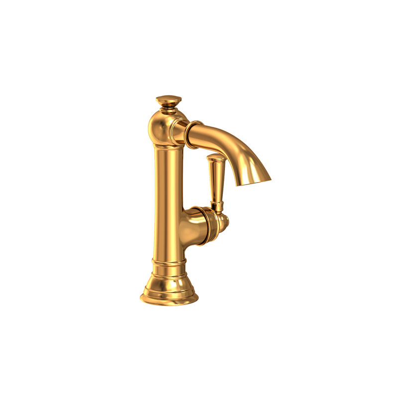 Aylesbury Single Hole Bathroom Faucet with Drain Assembly, Aged Brass