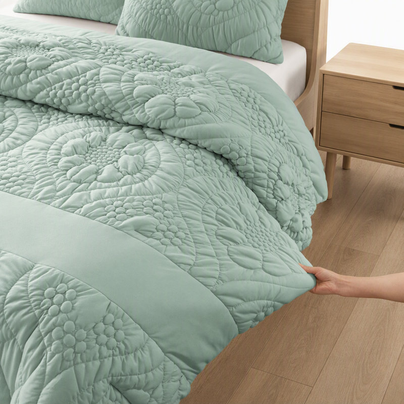 3-Piece Full/Queen Comforter Set,Sage