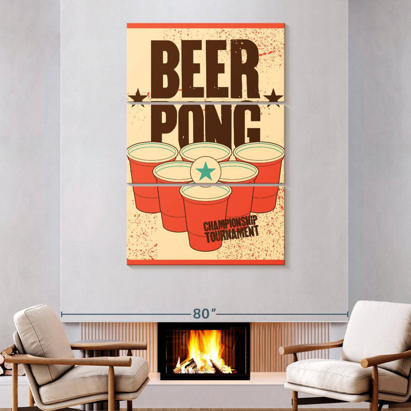 Tournoi Tergel Beer Pong, H 74 po x l 48 po