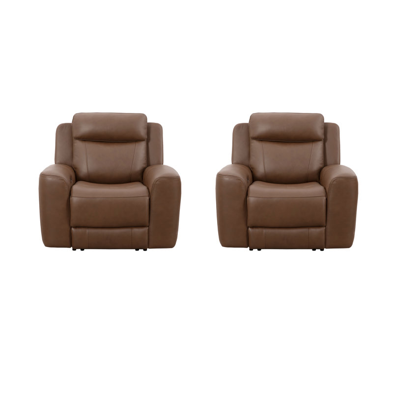 Ensemble de deux fauteuils inclinables électriques Jaspyr, Ombre d'automne