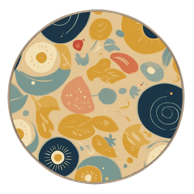Tapis rétro Sparkle, Rond 6 pi