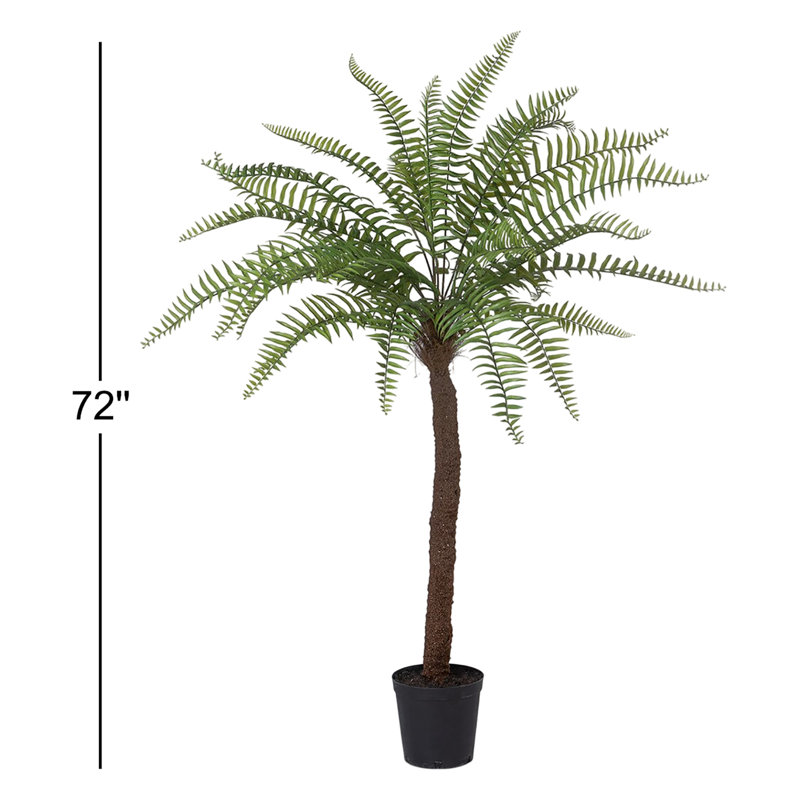 Faux Fern Tree in Pot, 6'