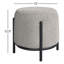 Tabouret rond Formentera jaune bouclé-1467954794