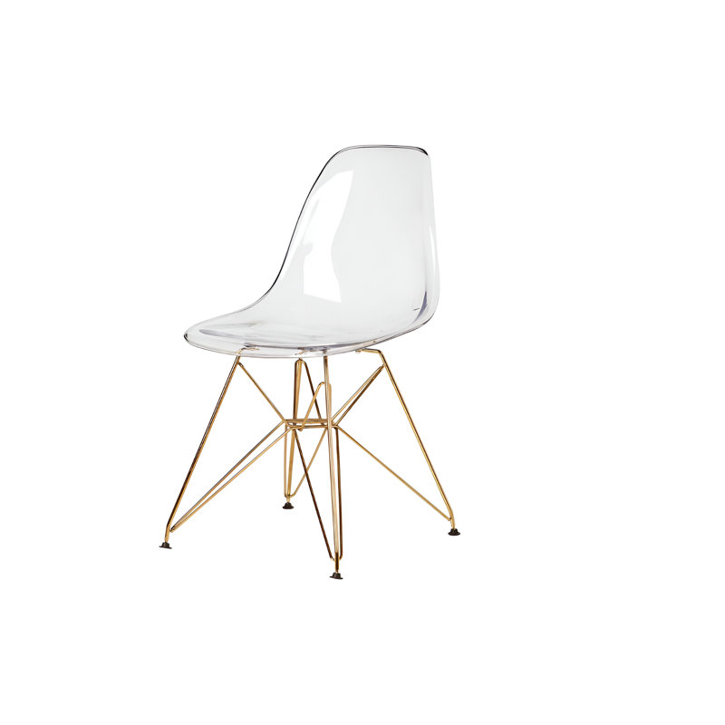 Eiffel Clear Chair With Gold Base