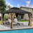 Outdoor Aluminum Patio Gazebo with Galvanized Steel Double Roof-86592667-95100302