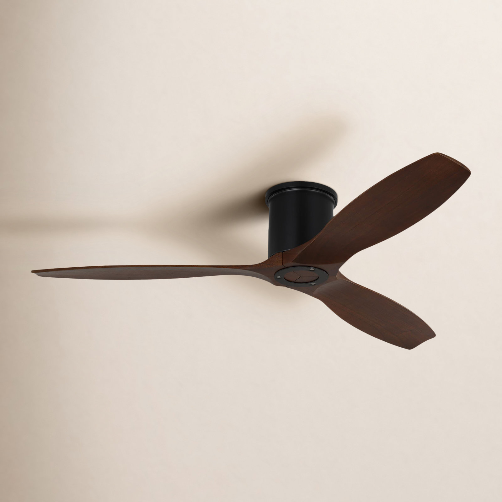 Rafaella 52'' 3 Blade Ceiling Fan, Dark Walnut, Midnight Black