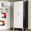 Armoire en métal de 71 po de hauteur avec portes verrouillables et 4 tablettes réglables - Rangement pour garage à usage intensif verrouillable