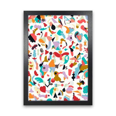 Dreamy Animal Shapes White - Wrapped Canvas Print