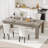 71" Farmhouse Dining Table for 6-8 – Rustic Gray 1.8m Large Rectangular Kitchen Table with Thick Top and Sturdy Wide Legs – Heavy-Duty Wood Furniture – 1.8 Meters, 18 Board Gray-808942166-837827177