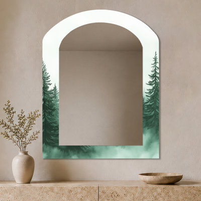 Farmhouse Wall Mirror – Mystic Forest II, Metal Print