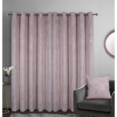 Marble Splash Room Darkening Curtain Panel Pair