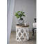 Grande table d'appoint 23 po blanche vieillie