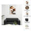 Art mural | Décoration murale en cuir avec cadre en bois Hairon | 30 x 20 po