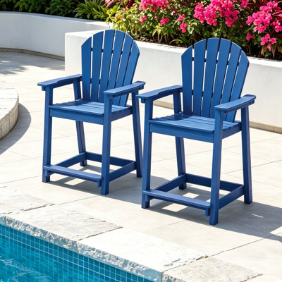 HDPE Tall Adirondack Bar Chair (Set of 2) – Outdoor High-Top