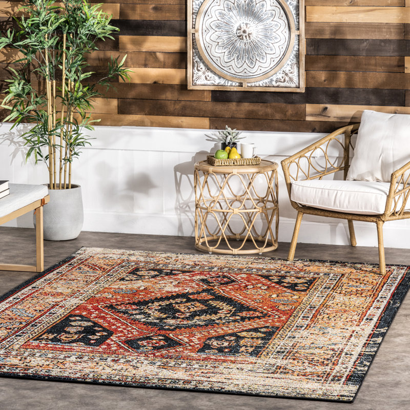 Kordell Machine Woven Indoor/Outdoor Rug , Square 6'