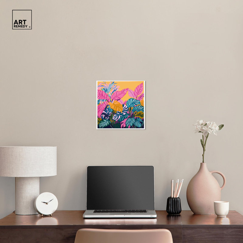 Jungle's Palette Canvas Colourful Tropical by , Wrapped Canvas, 12" H x 12" W