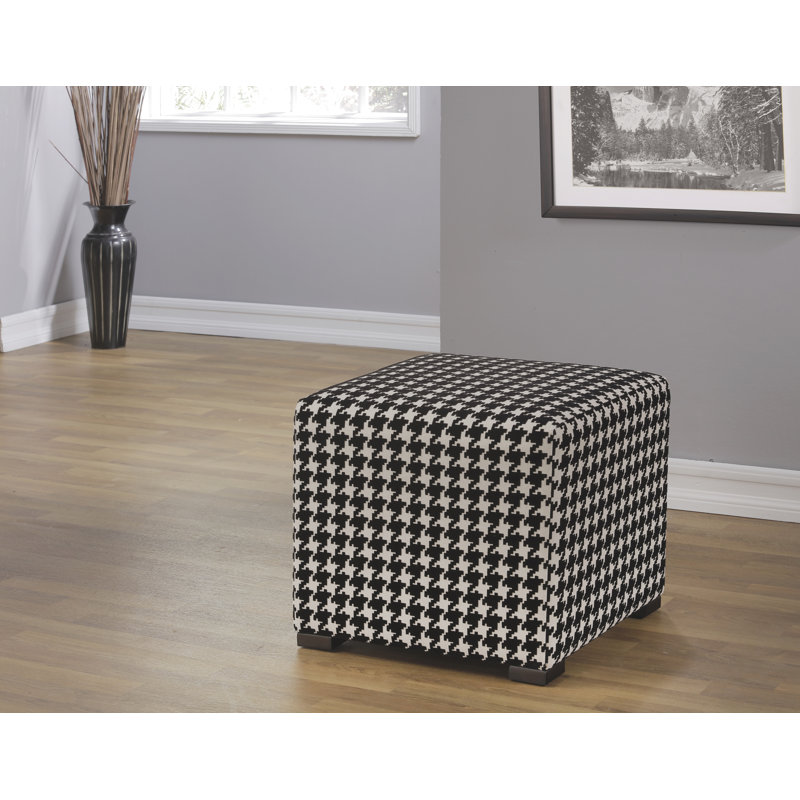 Repose-pieds Dalery, 100 % polyester noir / blanc