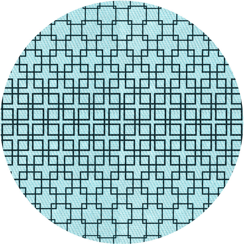 Performance Wool Geometric Indoor Rug, Round 7'