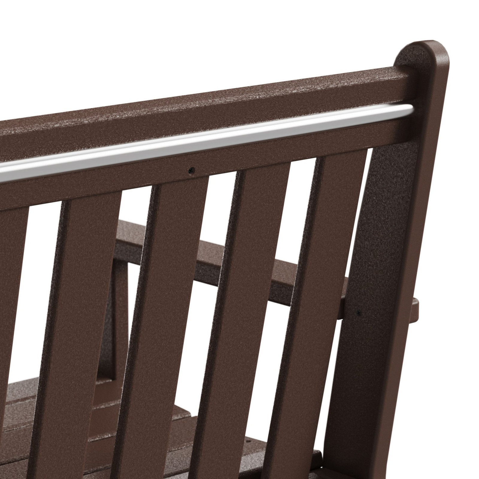 POLYWOOD® Vineyard Garden Bench, 35.25" H x 60" W x 24" D, Mahogany