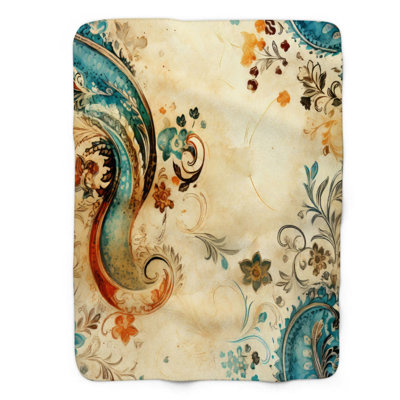 Vintage Swirls - 1 pièce Sherpa Premium