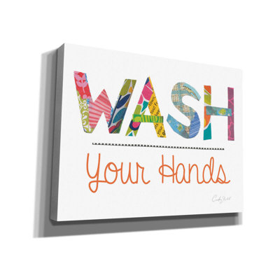«Wash Your Hands» par Courtney Prahl, art mural sur toile