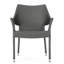 Fauteuil empilable en osier gris, 4 pièces