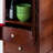 Blake Jelly Walnut Finish 2-Drawer Cupboard Storage Cabinet, 47.3'' H X 17.12'' W X 15.57'' D