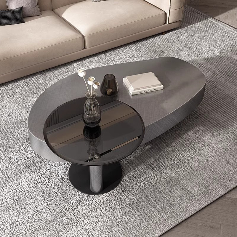 Table basse gigogne en acier au carbone, H 12,99 po x L 55,12 po x l 28,35 po