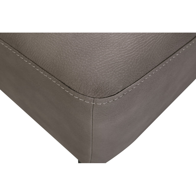 Bari Upholstered L-Shaped Sectional, Left Hand Facing, Gray Polyester Blend