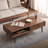 Walnut Solid Wood Rectangular Coffee Table-1081273677