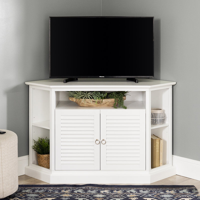 Meuble télé d'angle pour téléviseur de 50 po ou moins Apriel, Blanc