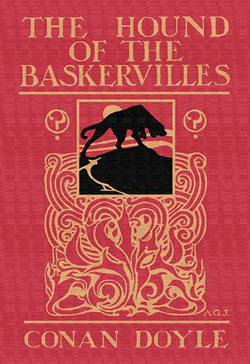 « the hound of the baskervilles » par arthur conan doyle affiche rétro