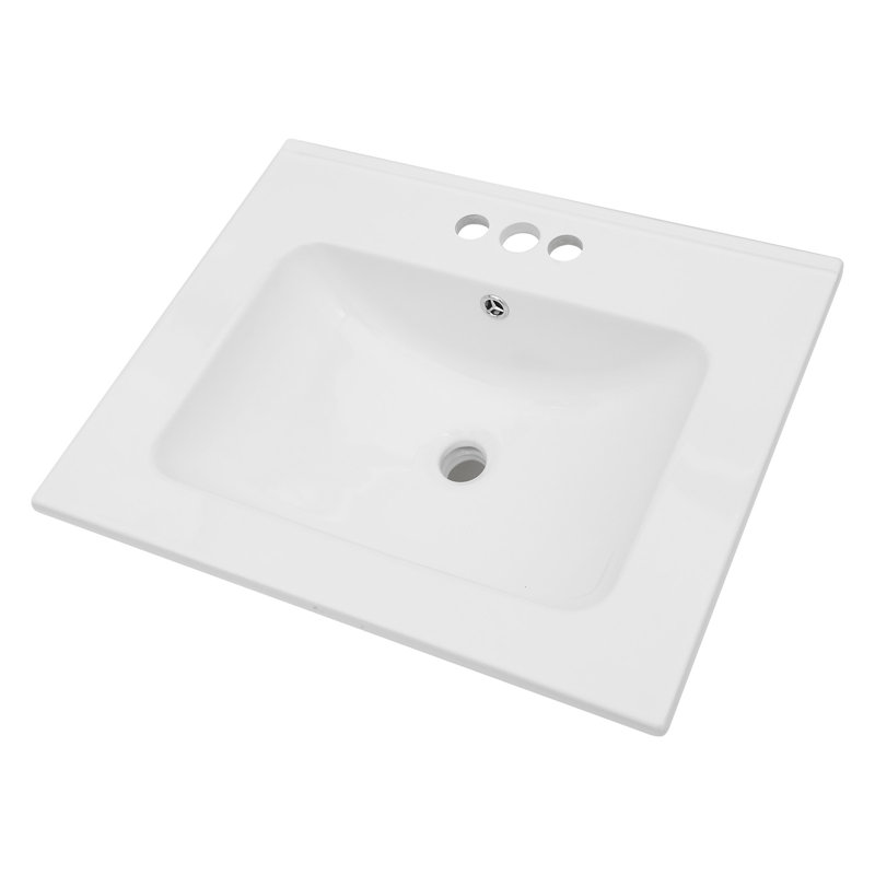 24'' Ceramic Single Bathroom Vanity Top with Sink