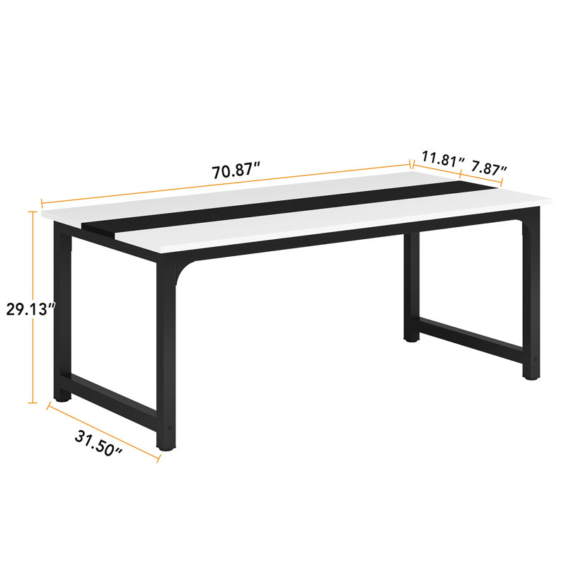 Metal Base Dining Table, White