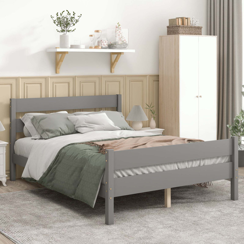 Coleman Bed With Headboard And Footboard, Gray, Full / Double