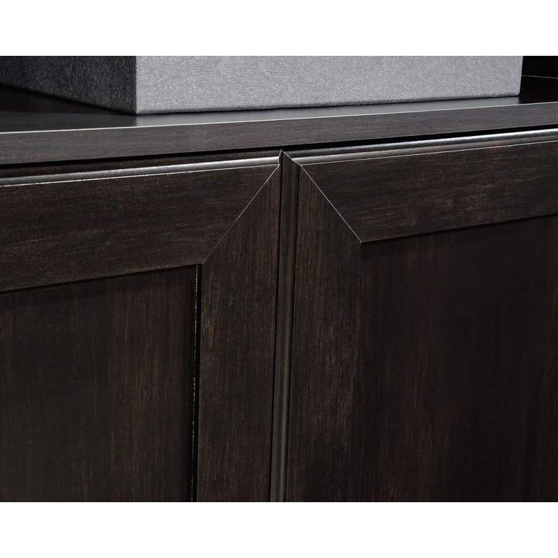St. Nicholas Standard Bookcase, Black/Silver, (3 Shelves) 69.76"H x 35.28"W x 10.75"D