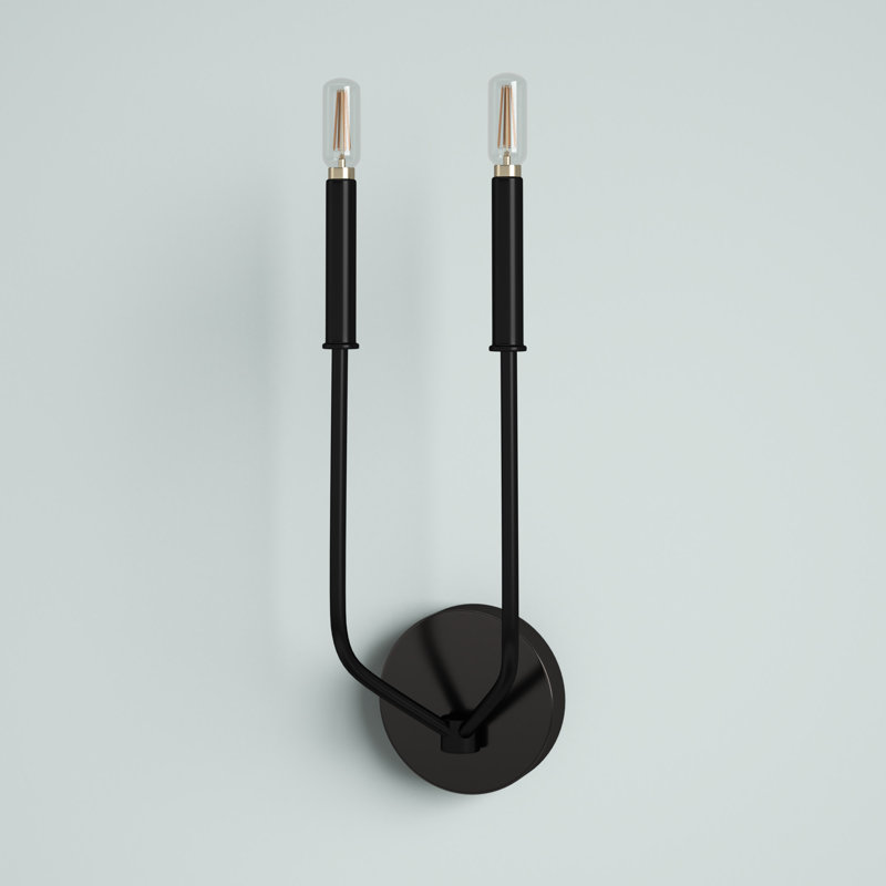 Culverson Steel Candle Wall Light, Matte Black