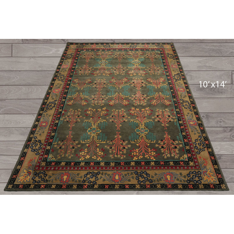 Rectangle Pavol Oriental Handmade Tufted Wool Area Rug, Rectangle 10 pi x 14 pi